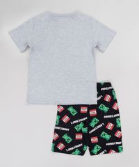 Pijama-Infantil-Minecraft-Manga-Curta-Cinza-Mescla-9751950-Cinza_Mescla_2