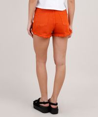 Short-de-Sarja-Feminino-Reto-Cintura-Alta-Destroyed-Laranja-9702488-Laranja_2