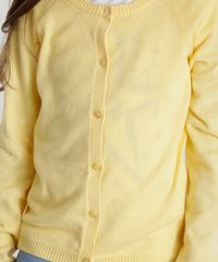 Cardigan-em-Trico-de-Algodao---Sustentavel-Amarelo-8456653-Amarelo_4