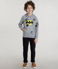 Blusao-Batman-em-Moletom-com-Patchs-em-Algodao---Sustentavel-Cinza-Mescla-8468866-Cinza_Mescla_3