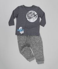 Camiseta-Os-Smurfs-Cinza-Mescla-8577845-Cinza_Mescla_3