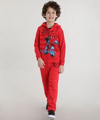 Blusao-Homem-Aranha-em-Moletom-de-Algodao---Sustentavel-Vermelho-8474564-Vermelho_3
