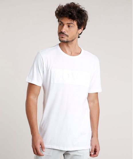 Camiseta-Masculina--Love--Manga-Curta-Gola-Careca-Branca-9785672-Branco_1