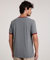 Camiseta-Masculina-Charlie-Brown-Snoopy-com-Listras-Manga-Curta-Gola-Careca-Cinza-Mescla-Escuro-9800799-Cinza_Mescla_Escuro_2