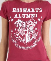 Blusa-Feminina-Harry-Potter-Hogwarts-Manga-Curta-Decote-Redondo-em-Algodao---Sustentavel-Vinho-9238968-Vinho_4