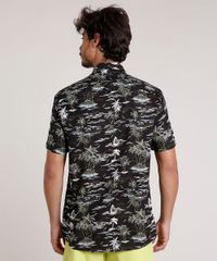 Camisa-Masculina-Tradicional-Estampada-de-Tubarao-Manga-Curta-Preta-9729723-Preto_2