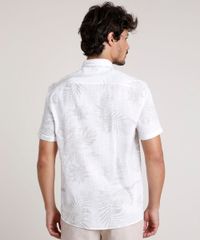 Camisa-Masculina-Tradicional-Estampada-de-Folhagem-Manga-Curta-Off-White-9768646-Off_White_2