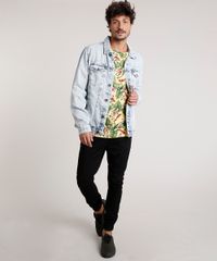 Jaqueta-Jeans-Masculina-Trucker-com-Bolsos-Azul-Claro-9814879-Azul_Claro_3