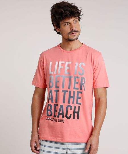 Camiseta-Masculina--Life-is-Better-at-the-Beach--Manga-Curta-Gola-Careca-Coral-9786716-Coral_1 Camiseta-Masculina--Life-is-Better-at-the-Beach--Manga-Curta-Gola-Careca-Coral-9786716-Coral_1
