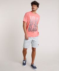 Camiseta-Masculina--Life-is-Better-at-the-Beach--Manga-Curta-Gola-Careca-Coral-9786716-Coral_3