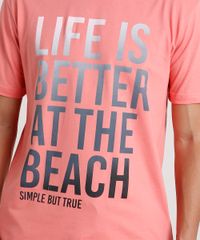 Camiseta-Masculina--Life-is-Better-at-the-Beach--Manga-Curta-Gola-Careca-Coral-9786716-Coral_4