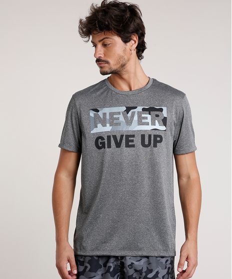 Camiseta-Masculina-Esportiva-Ace--Never-Give-Up--Manga-Curta-Gola-Careca-Cinza-Mescla-Escuro-9723563-Cinza_Mescla_Escuro_1