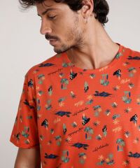 Camiseta-Masculina-Estampada--Aloha--Manga-Curta-Gola-Careca-Cobre-9725632-Cobre_4