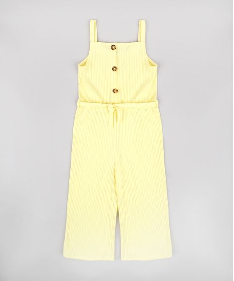 Macacao-Infantil-Pantacourt-com-Botoes-e-Faixa-para-Amarrar-Alca-Fina-Amarelo-9748607-Amarelo_1