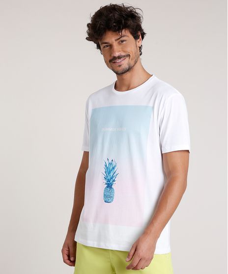 Camiseta-Masculina-Abacaxi--Summer-Vibes--Manga-Curta-Gola-Careca-Branca-9727195-Branco_1