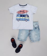 Camiseta-Infantil-com-Estampa-Interativa--Shark-Car--Manga-Curta-Cinza-Mescla-Claro-9731956-Cinza_Mescla_Claro_3