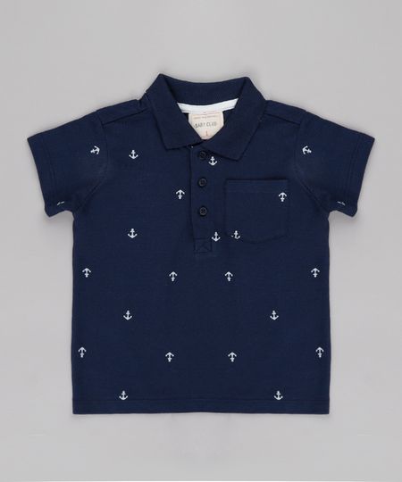 Polo-Infantil-em-Piquet-Estampado-de-Ancoras-com-Bolso-Manga-Curta--Azul-Marinho-9671651-Azul_Marinho_1