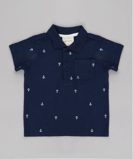 Polo-Infantil-em-Piquet-Estampado-de-Ancoras-com-Bolso-Manga-Curta--Azul-Marinho-9671651-Azul_Marinho_1