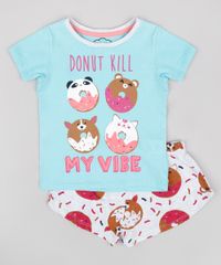 Pijama-Infantil-Donut-Bichinhos-Manga-Curta-Verde-Agua-9762302-Verde_Agua_1