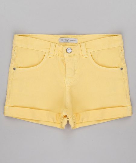Short-de-Sarja-Infantil-Barra-Dobrada-Amarelo-Claro-9741610-Amarelo_Claro_1