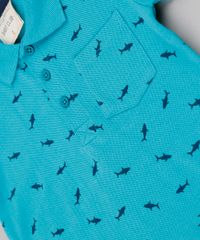 Polo-Infantil-em-Piquet-Estampado-de-Tubaroes-com-Bolso-Manga-Curta--Verde-Agua-9671652-Verde_Agua_4