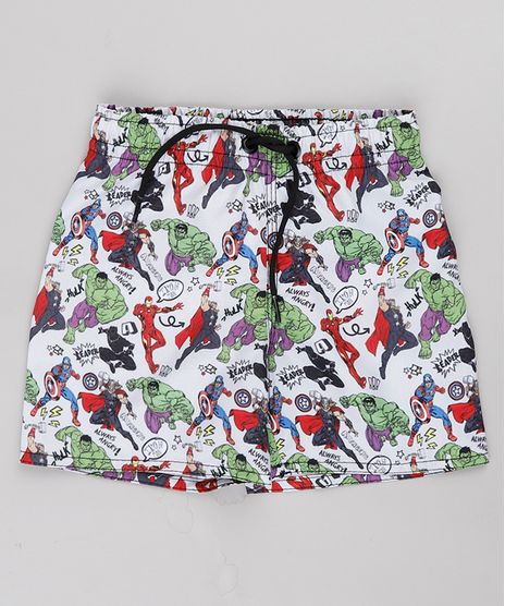 Bermuda-Surf-Infantil-Os-Vingadores-Estampada--Cinza-Claro-9757035-Cinza_Claro_1