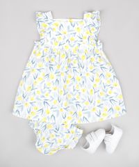 Vestido-Infantil-Estampado-Floral-com-Babado-Sem-Manga---Calcinha-Branco-9682001-Branco_3