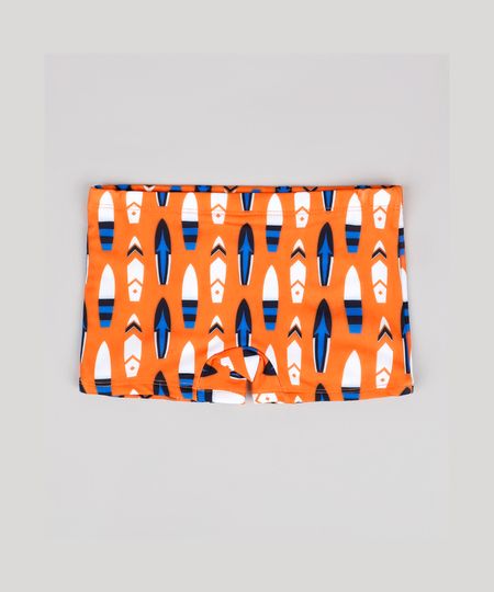 Sunga-Infantil-Boxer-Estampada-de-Pranchas-de-Surf-com-Protecao-UV50--Laranja-9773021-Laranja_1