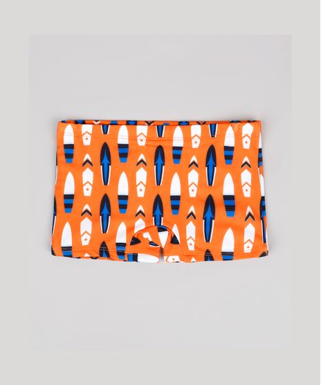 Sunga-Infantil-Boxer-Estampada-de-Pranchas-de-Surf-com-Protecao-UV50--Laranja-9773021-Laranja_1