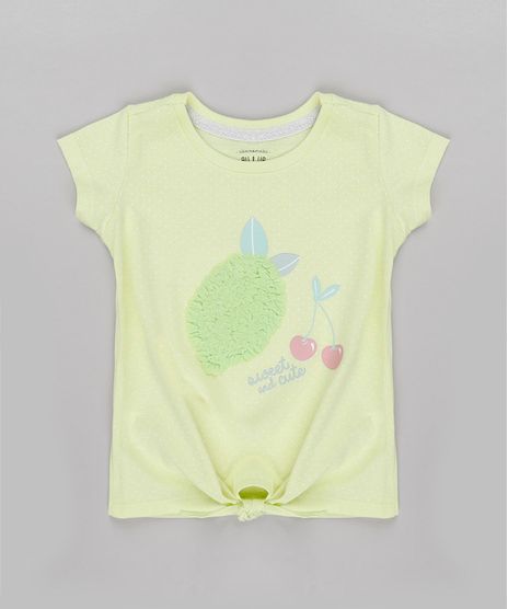 Blusa-Infantil-Estampado-de-Poa-com-Amarracao-e-Limao-Manga-Curta-Amarelo-Claro-9762127-Amarelo_Claro_1