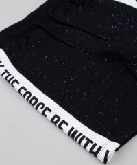Bermuda-Infantil-em-Moletom-Star-Wars-com-Recortes--Preta-9734671-Preto_4