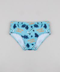 Sunga-Infantil-Slip-Estampada-de-Folhagens-Azul-9773019-Azul_1