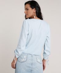 Blusa-Jeans-Feminina-Cropped-Manga-7-8-Decote-V-Azul-Claro-9761675-Azul_Claro_2