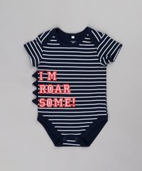 Body-Infantil-Listrado--T-m-roar-some---Manga-Curta-Azul-Marinho-9592121-Azul_Marinho_1
