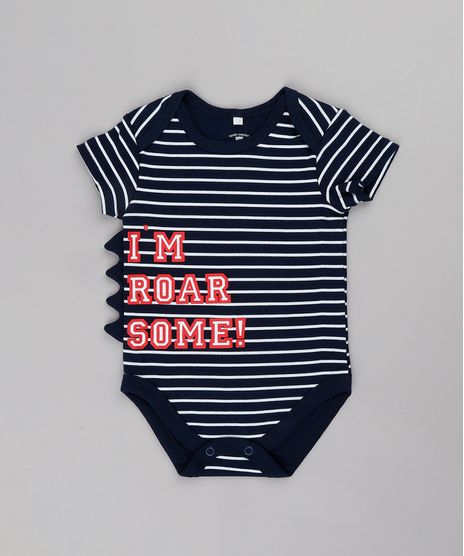 Body-Infantil-Listrado--T-m-roar-some---Manga-Curta-Azul-Marinho-9592121-Azul_Marinho_1
