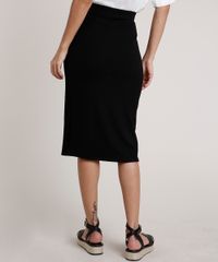 Saia-Feminina-Midi-Canelada-com-Fenda-Preta-9840589-Preto_2