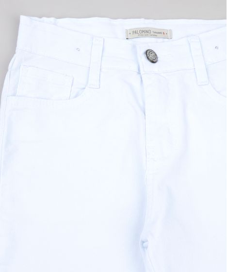 calça sarja branca infantil