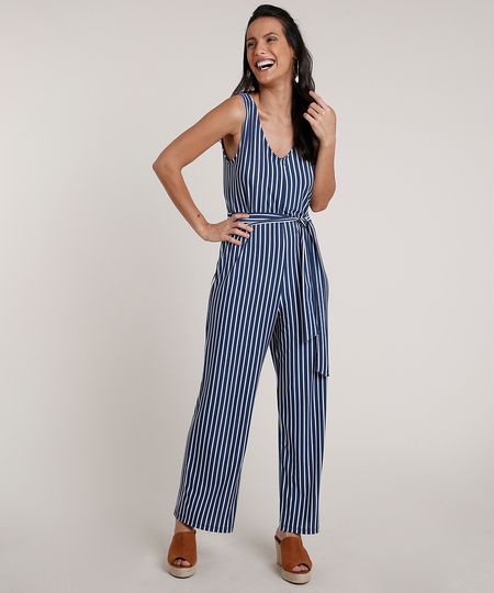 Macacao-Feminino-Pantacourt-Listrado-com-Faixa-para-Amarrar-Sem-Manga-Azul-Marinho-9780693-Azul_Marinho_1 Macacao-Feminino-Pantacourt-Listrado-com-Faixa-para-Amarrar-Sem-Manga-Azul-Marinho-9780693-Azul_Marinho_1