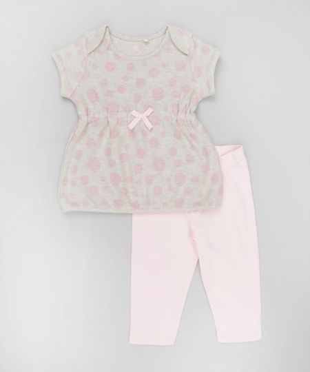 Conjunto-de-Blusa-em-Moletom-Estampada-Bege---Calca-Legging-Rosa-Claro-8466443-Rosa_Claro_1