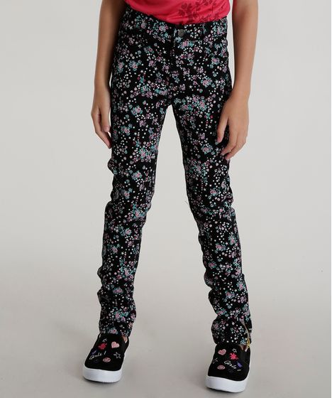 calça estampada floral