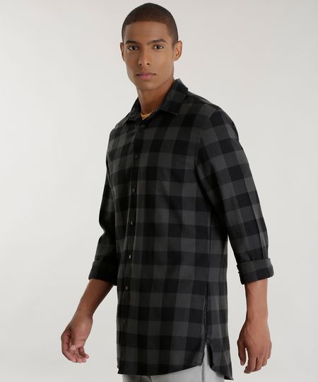 Camisa-Longa-Xadrez-em-Flanela-Chumbo-8448813-Chumbo_1