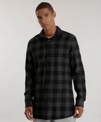 Camisa-Longa-Xadrez-em-Flanela-Chumbo-8448813-Chumbo_5