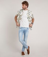 Camiseta-Masculina-Slim-Fit-com-Linho-Manga-Curta-Gola-Portuguesa-Bege-Claro-9806200-Bege_Claro_3