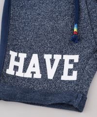 Bermuda-Infantil--Have-Fun--em-Moletom-Mescla-com-Cordao-Azul-Marinho-9678143-Azul_Marinho_4
