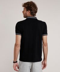 Polo-Masculina-Comfort-Fit-em-Piquet-com-Bolso-Estampado-Manga-Curta-Preta-9726238-Preto_2