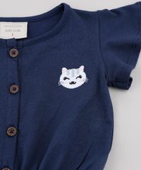 Macaquinho-Infantil-com-Botoes-e-Bordado-de-GATO-Manga-Curta-Azul-Marinho-9744279-Azul_Marinho_4
