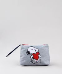 Necessaire-Feminina-Snoopy-Cinza-Mescla-9797231-Cinza_Mescla_1