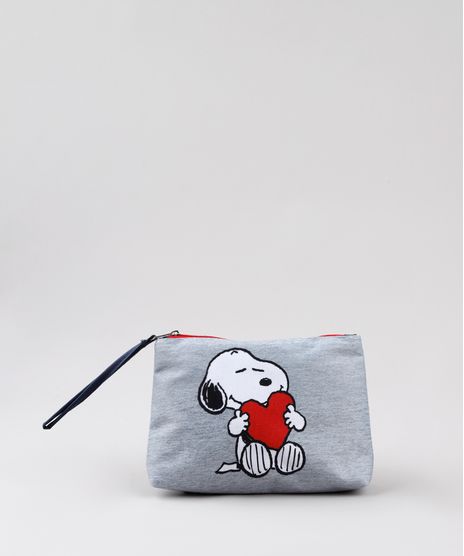 Necessaire-Feminina-Snoopy-Cinza-Mescla-9797231-Cinza_Mescla_1