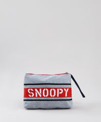 Necessaire-Feminina-Snoopy-Cinza-Mescla-9797231-Cinza_Mescla_2