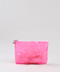 Necessaire-Feminina-Transparente-Rosa-Neon-9830378-Rosa_Neon_1